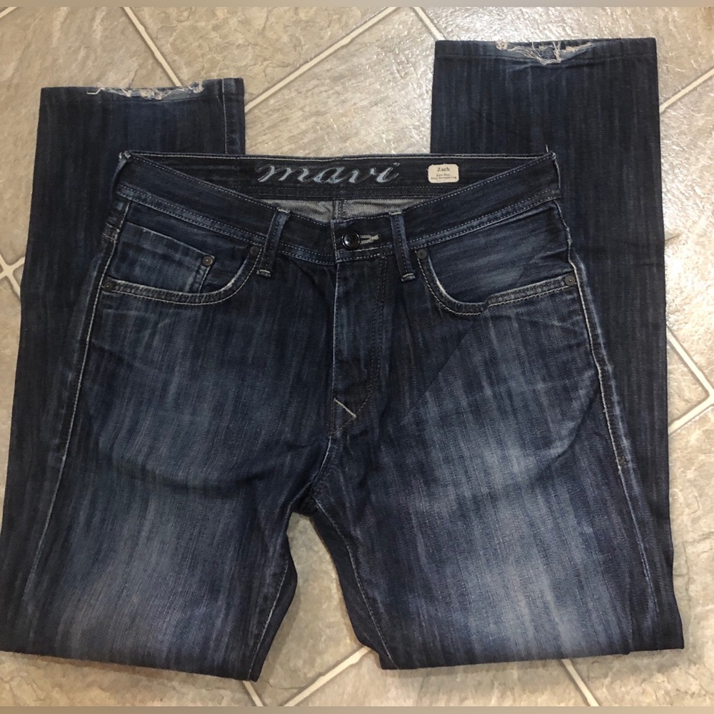 Mavi Men’s Washed Dark Wash, Faded Finish Straight Jeans
Zach Low Rise
Like new